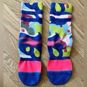 STANCE KIDS Glittery Colorful Abstract Socks. Size Large.